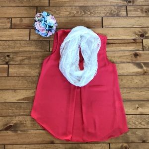 White Infinity Scarf with Jewels